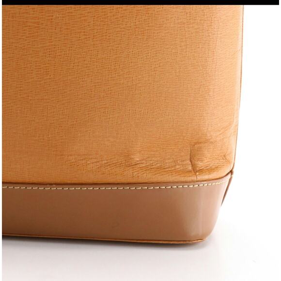 Burberry Brown Textured Leather Shoulder Bag Gold Hardware Logo Lining Authentic - Picture 10 of 10